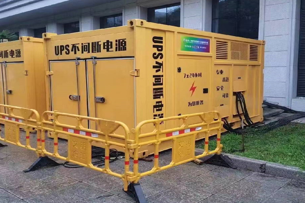 云岩发电机租赁施工现场