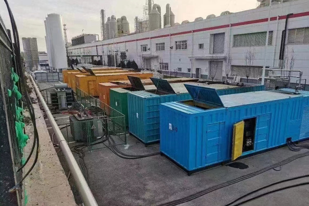 云岩发电机租赁施工现场